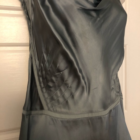 Silver cowl neck DKNY top - UK 10/ US 6 - Picture 2 of 5